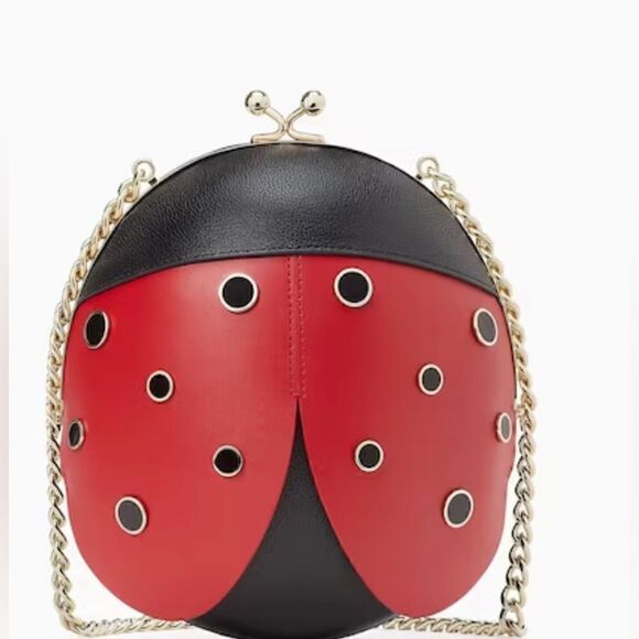 Kate Spade Purse Crossbody Clutch Bag Leather 3D Ladybug - Picture 1 of 6